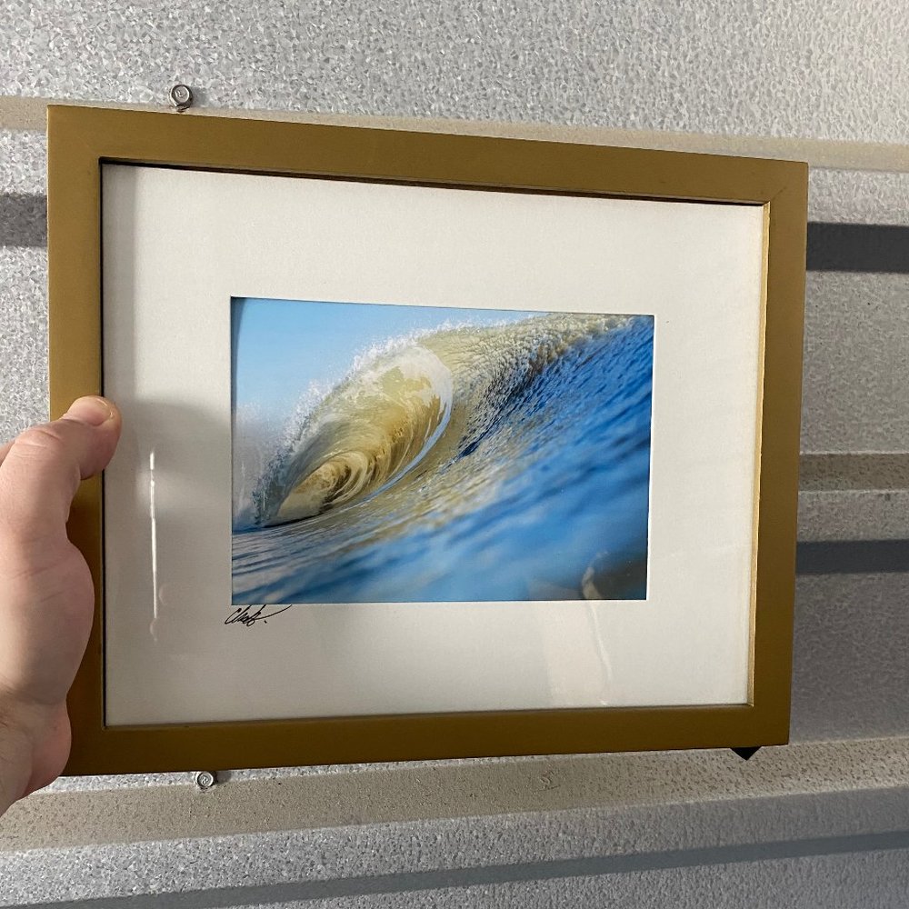 Custom 4x6 Photo Matted to 8x10 Frame of a Wave